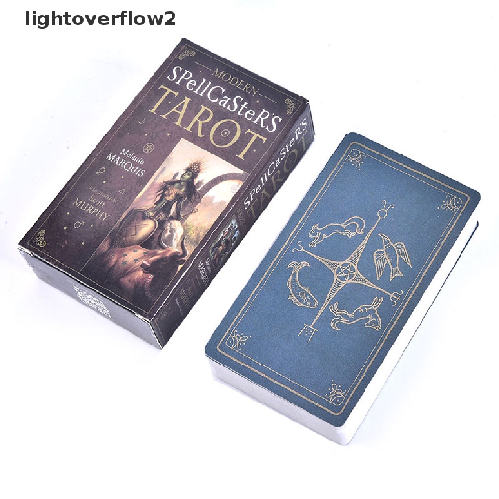 (lightoverflow2) 78pcs / Set Mainan Kartu Tarot Bahasa Inggris Untuk Keluarga