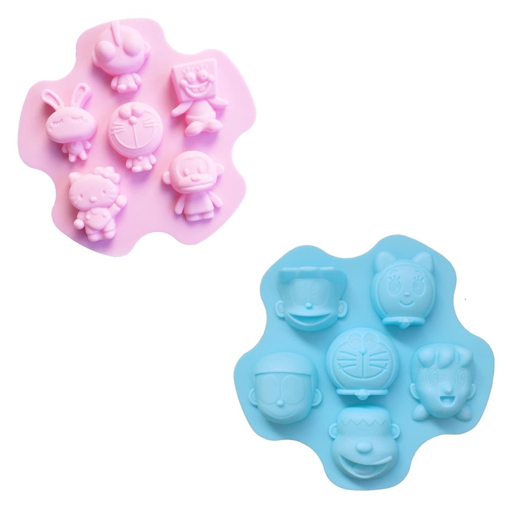 Cetakan Es Batu Coklat Puding Jelly Hello Kitty Doraemon Spongebob Ultraman Baby Milo Kelinci Rabbit