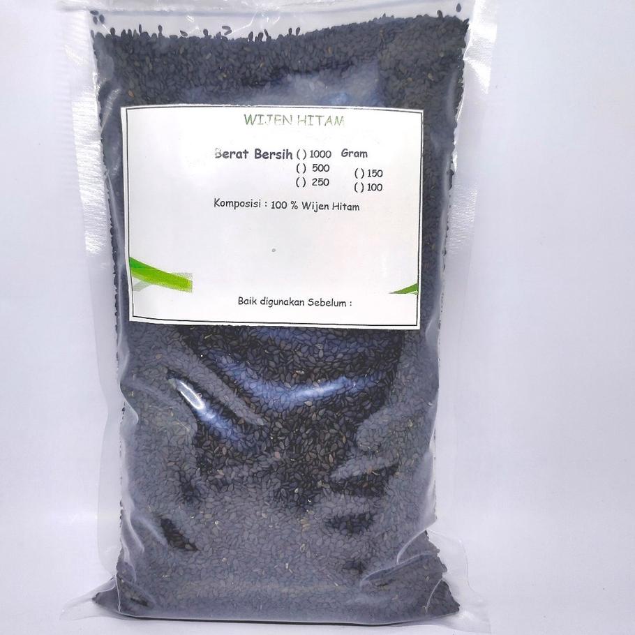 

500gr Biji Wijen Hitam Mentah - Raw Black Sesame Seeds