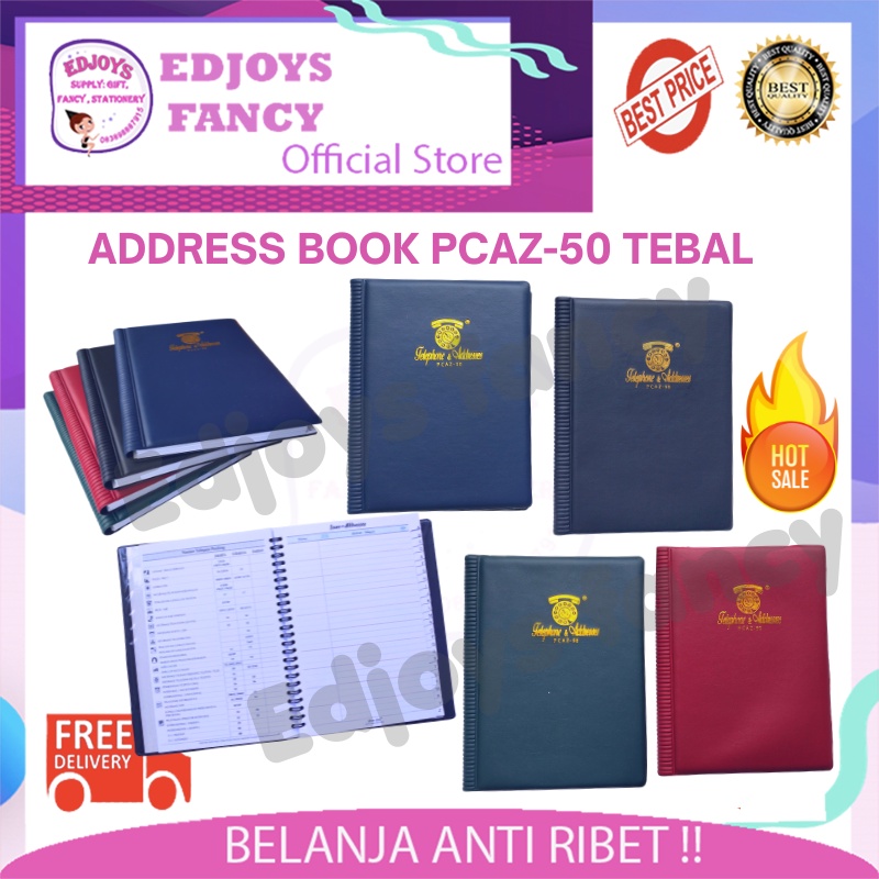 

Edjoys Buku telepon dan alamat spiral Address book spiral Buku telepon abjad PCAZ 30-50