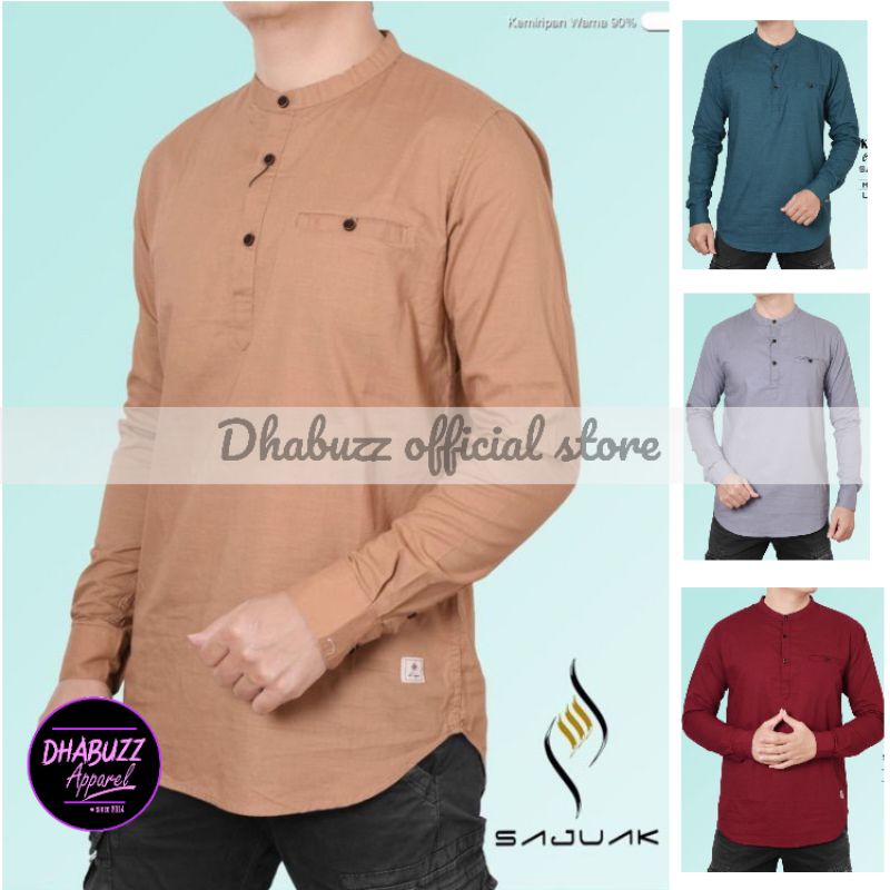 BAJU KEMEJA KOKO KEMKO PRIA LENGAN PANJANG WARNA TERBARU TWILL COTTON ORIGINAL SAJUAK TP1