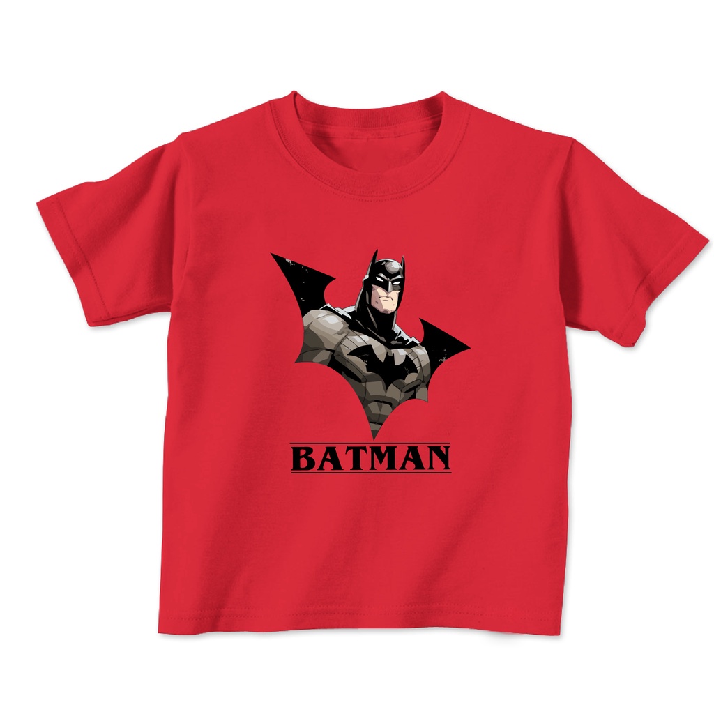 Atasan T-Shirt Batman Ready Ukuran Anak dengan Bahan Cotton Combed 30s