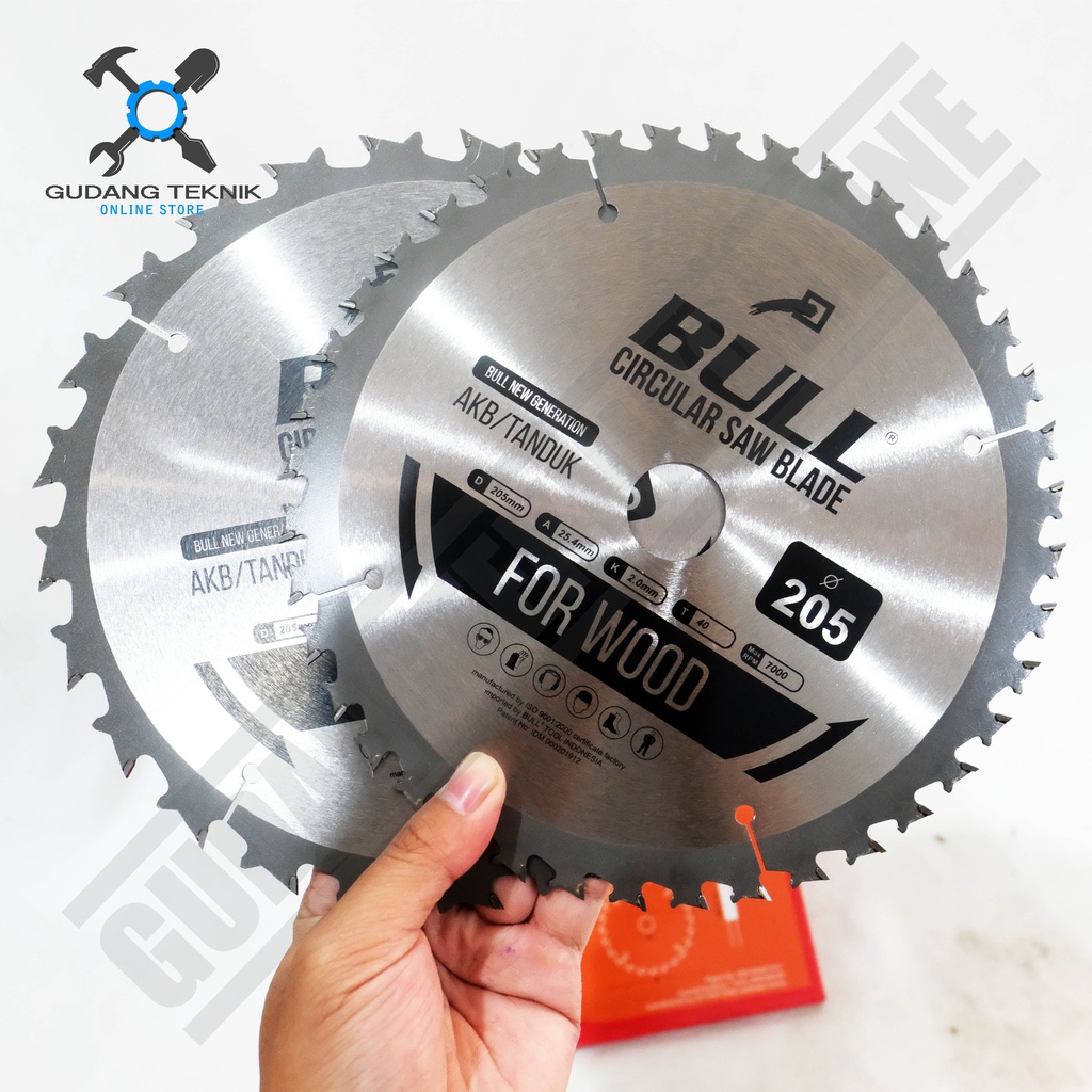 Mata Pisau Kayu Circular Saw TANDUK BULL 8&quot; 205mm 24T 40T / Mata Gergaji Circle 8 Inch 205x24T 40T - Circular Saw Blade