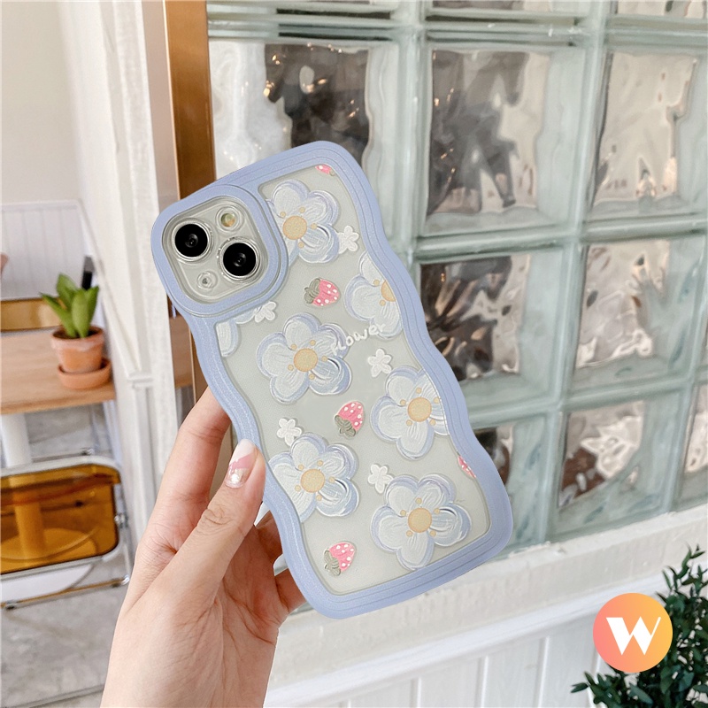 Soft Case TPU Motif Bunga Strawberry Untuk Samsung A04 A04s A12 A13 A50 A03s A02s A31 A20 A51 A03 A23 A22 A11 A21s M22 F22 A50S A52 A30Prent2