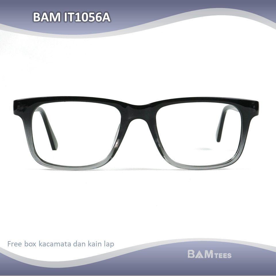 BAMtees Frame Kacamata IT1057 A Lensa Photocromic Lensa Anti Radiasi Bluray