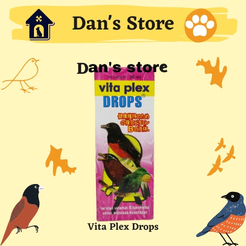 Vita Plex Drops -  Vitamin B kompleks Burung Larutan Peningkat Imun