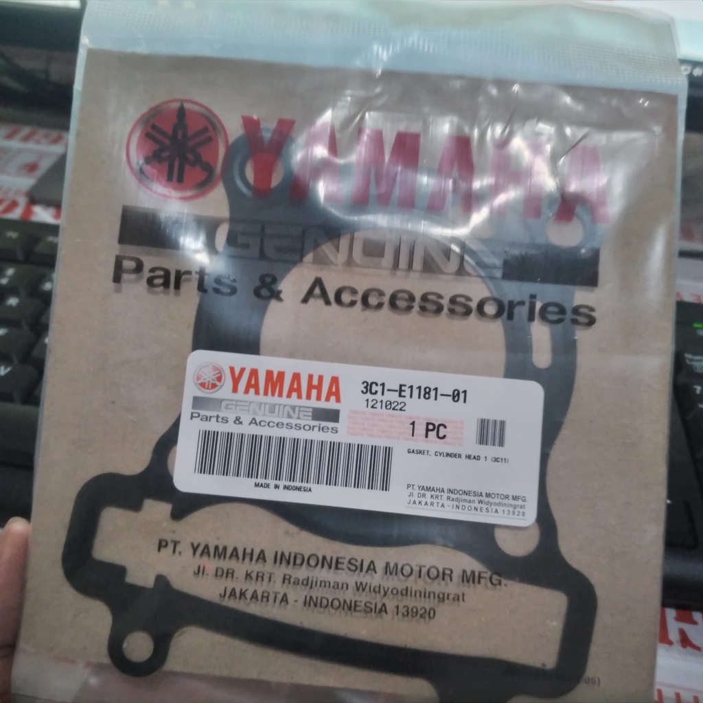 GASKET CYLINDER HEAD PAKING HEAD ATAS VIXION, VIXION NEW, JUPITER MX NEW 3C1 ORIGINAL