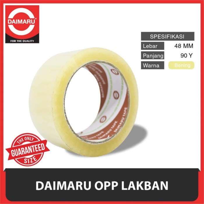 

Lakban Bening Daimaru 2 Inch 48 mm x 90 yard /opp daimaru 2 inchi lakban bening