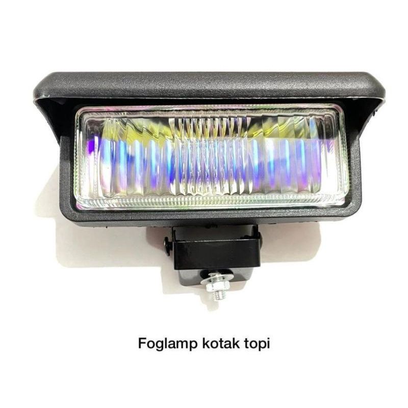 LAMPU HALOGEN SOROT TEMBAK KABUT KOTAK TOPI UNIVERSAL FOGLAMP MOTOR MOBIL