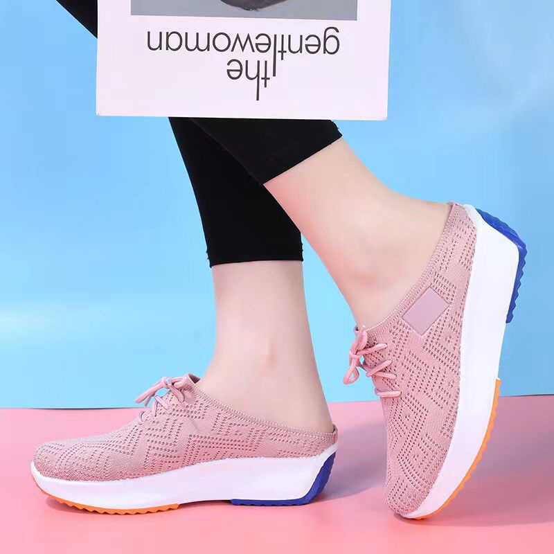 Sepatu Wedges Wanita Import JN3123 / Wedges Shoes Wanita fliknit