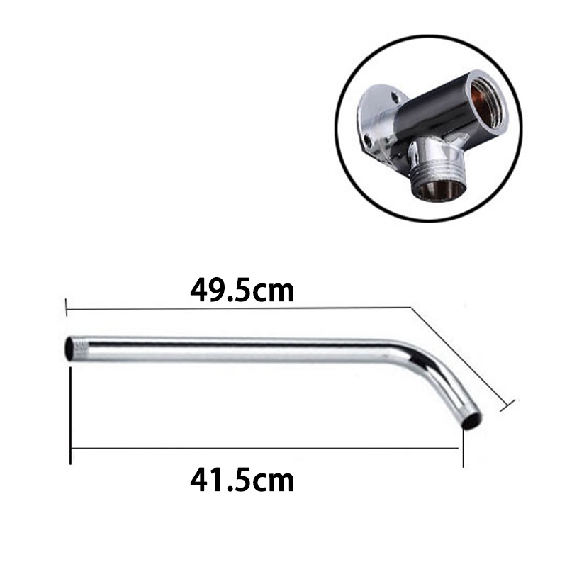 【Stainless 50cm】Pipa Tiang Shower/Pipa Shower Tanam Tembok/Shower Bracket Pipe/Wall Shower Pipe