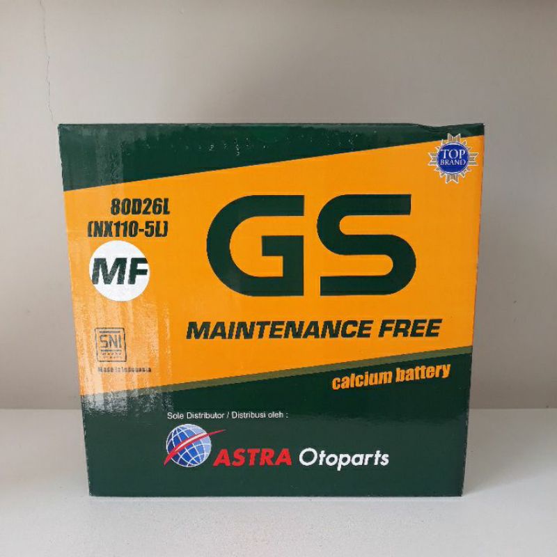 Aki Mobil Mazda CX7, Mazda CX9 GS ASTRA MF 80D26L (NX110-5L) Aki Kering