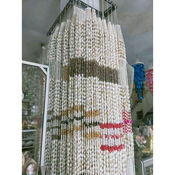 Tirai kerang ( satu set 20 helai) asli kerang laut