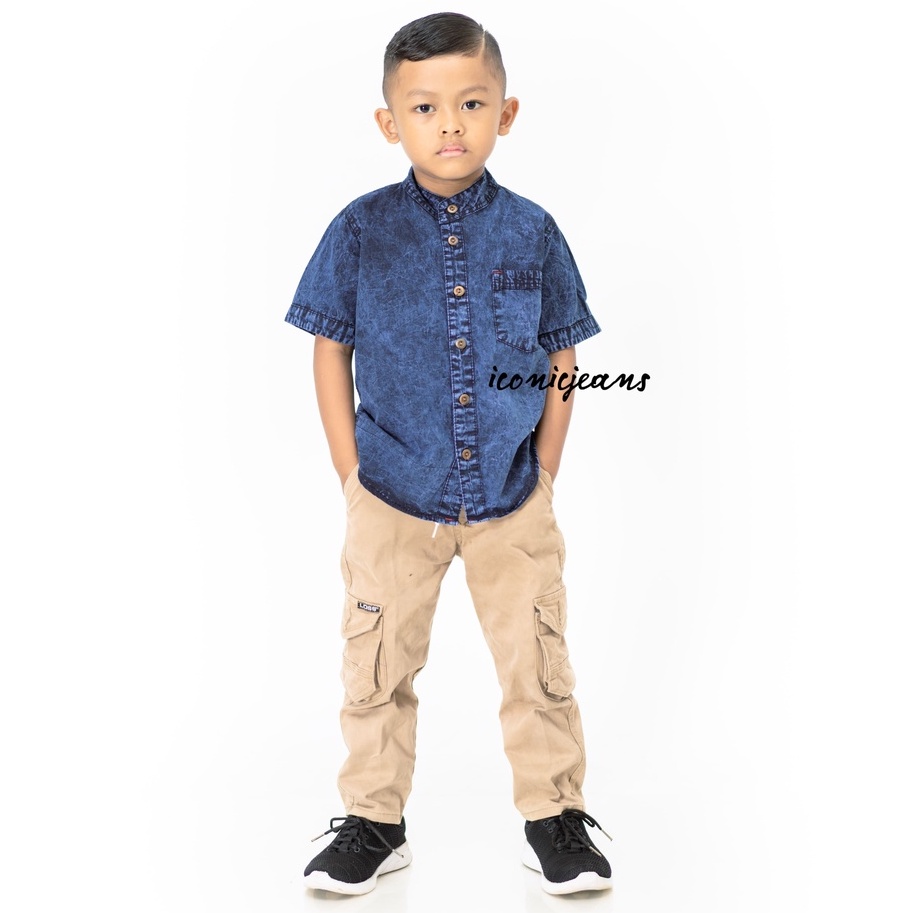 FANO DENIM KEMKO/ kemeja jeans anak laki-laki usia 2-8 tahun