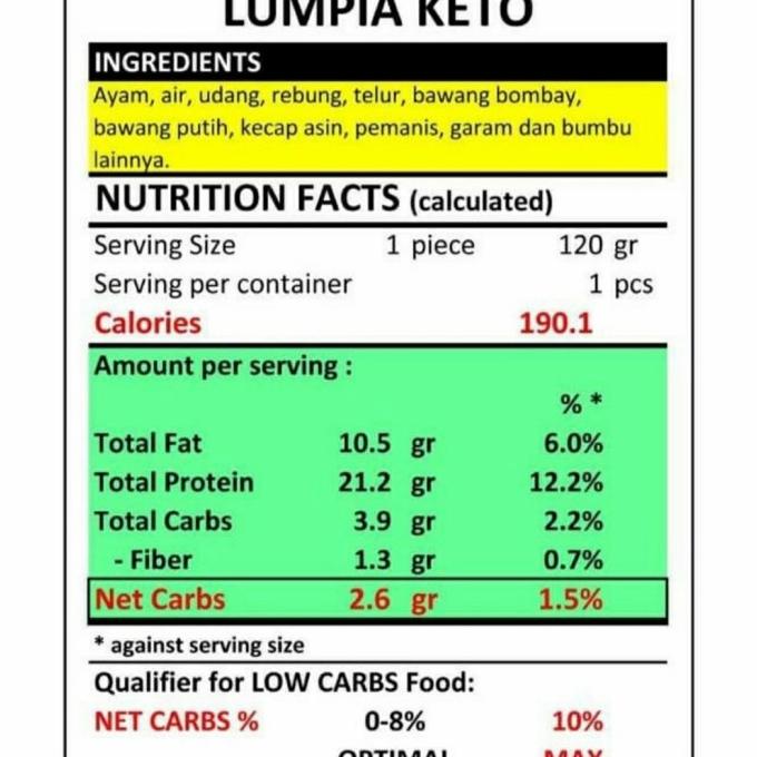 

Lumpia Keto - Snack Diabetes Snack Keto Sugar Free - Cemilan Keto Terlaris