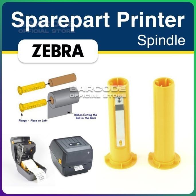 Sepasang Spindle Roller Core Ribbon 300 Meter Zebra Zd220 Zd888 Zd230