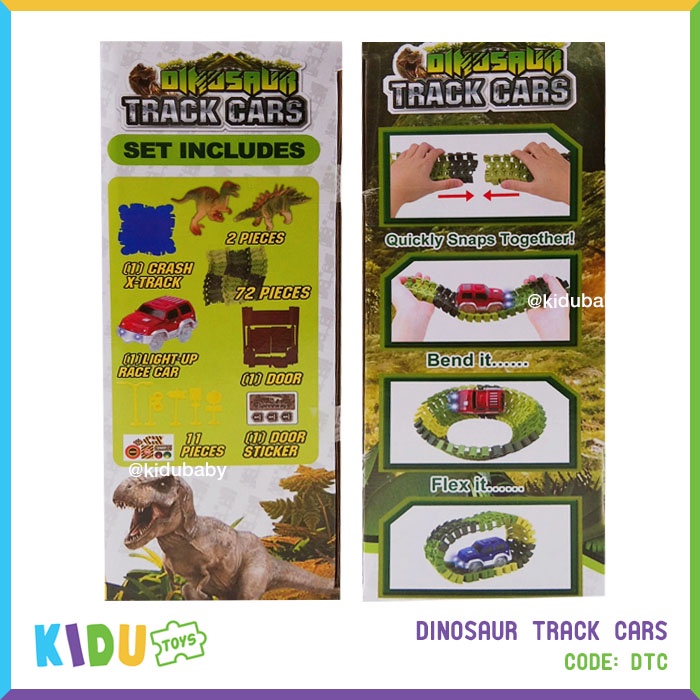 Mainan Anak Track Dino Mobil Dinosaur Track Cars Kidu Toys