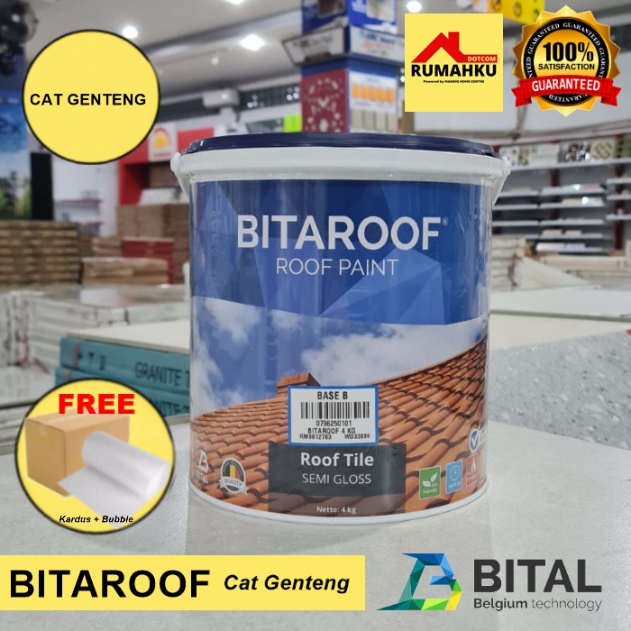 CAT GENTENG - CAT WARNA GENTENG -  CAT EKSTERIOR - CAT GENTENG BITAROOF 5KG - BITAL