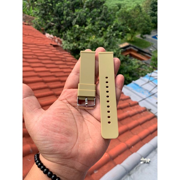 Strap Tali Jam Tangan Silikon mocca smartwach 22mm