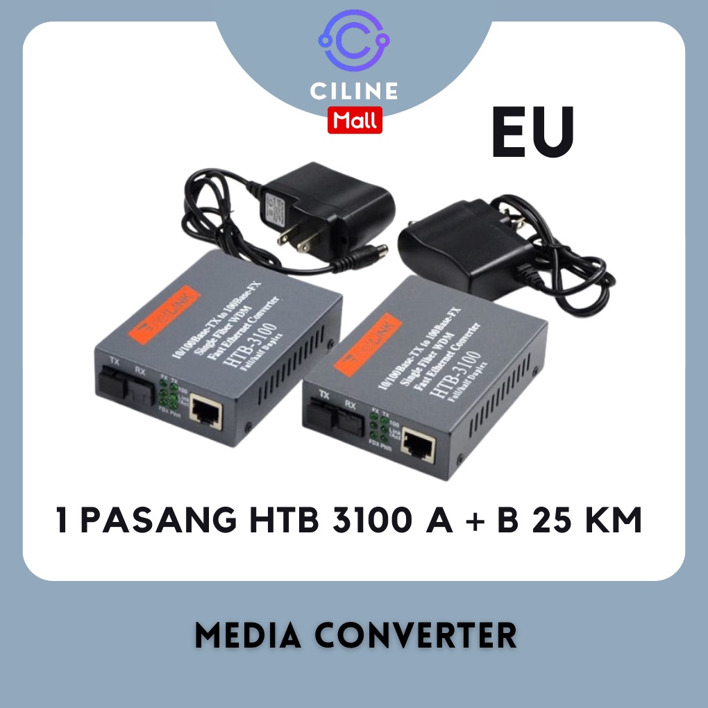 Jual Netlink Htb Fiber Optical Media Converter Rj Km M