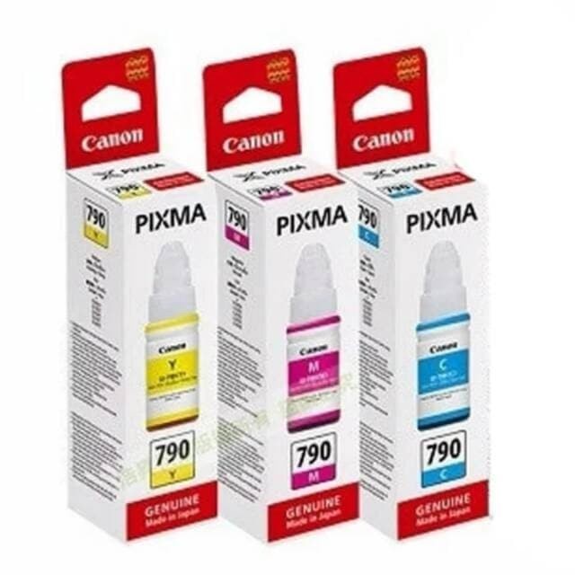 Canon Ink Bottles GI-790 Magenta Color | Warna Merah Tinta Botol Untuk Printer G1000 G2000 G3000 G1010 G2010 G3010 G4010 - Genuine Product