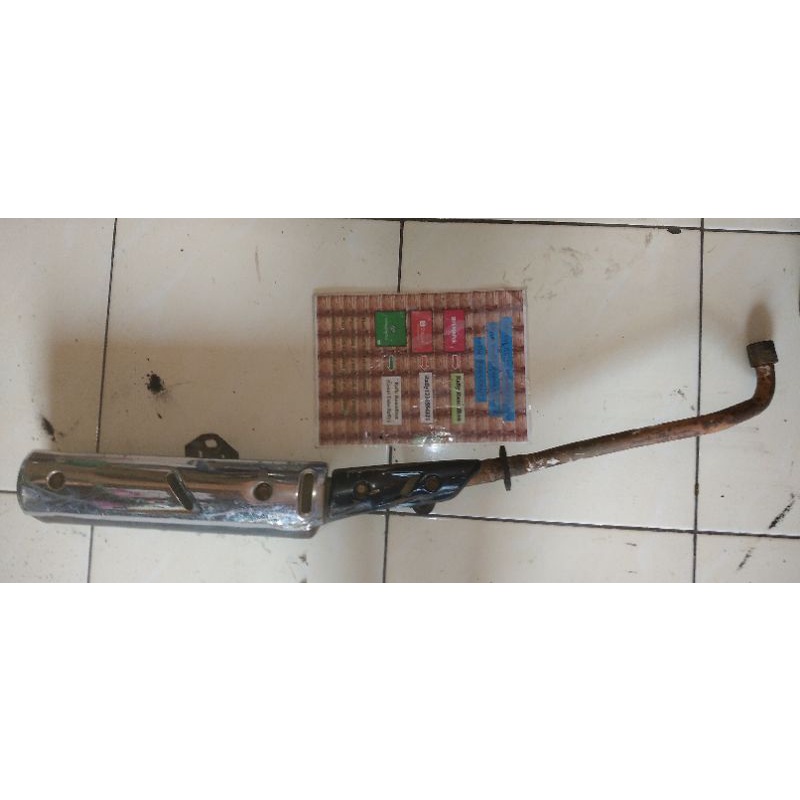 knalpot vega r new jupiter z old jupiter z burhan standar ori yamaha pengkap dengan tameng mines pen
