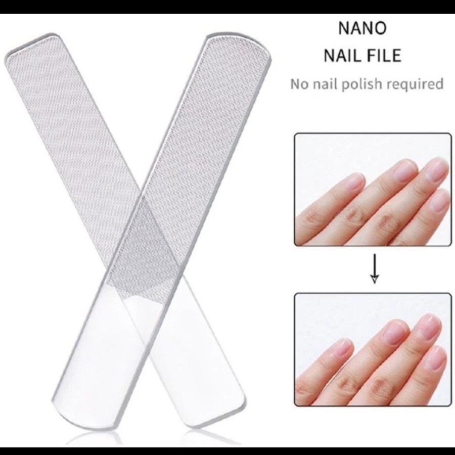Kikir Kuku Nano Glass Manicure Pedicure Alat Perawatan Set Nail Art On