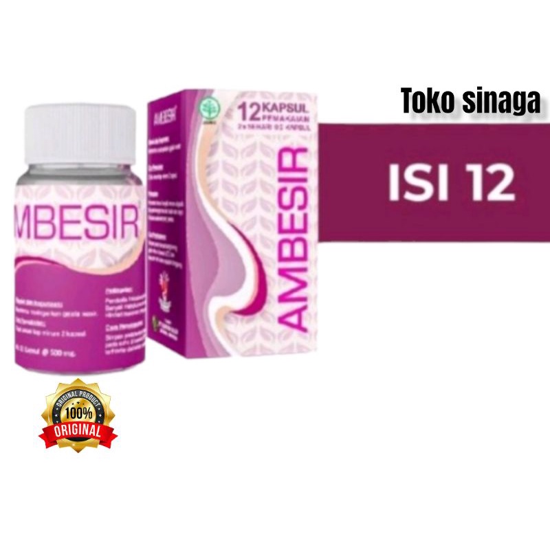 Ambesir isi 12 Kapsul Obat Ambeien Wasir.