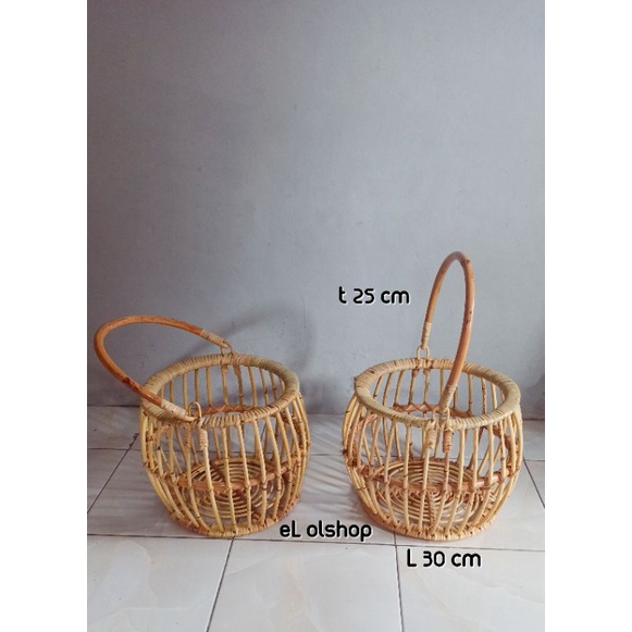 property foto baby newborn keranjang buah tempat buah rotan rattan