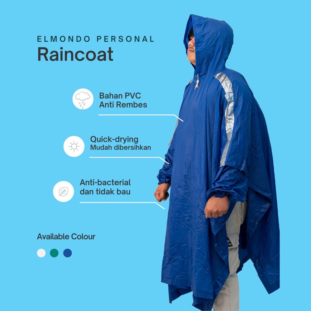 Jas Hujan Elmondo EPC 710 Personal Ponco Poncho Lengan