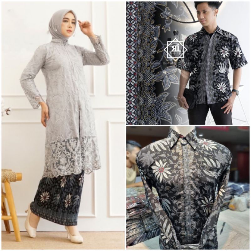 Permata Olshop / Couple Kebaya Tunik Busui Modern / Kebaya Couple Kemeja Batik Premium / Couple Batik Modern / Couple Kebaya Modern Busui