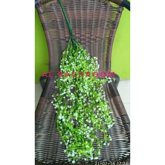Sale Sekarang--BUNGA GANTUNG DAUN PLASTIK OSEAR ANGGREK ARTIFICIAL TANAMAN GANTUNG PLASTIK BUNGA PLA