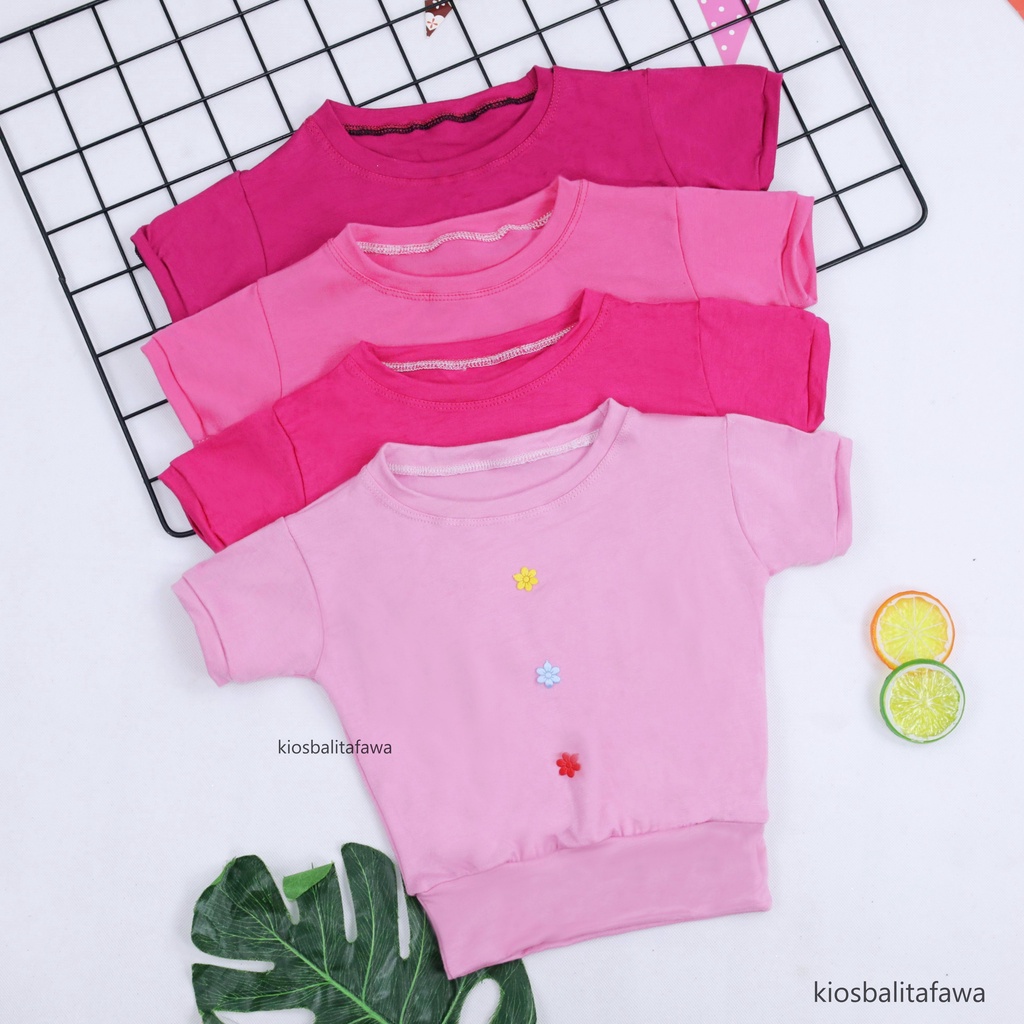 Blouse Chita uk 3-4 Tahun / Kaos Anak Perempuan Lengan Pendek Baju Blus Balita Kids Shirt Polos