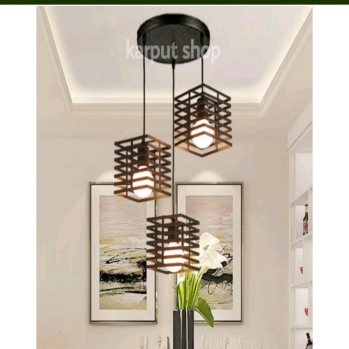 lampu gantung hias lampu gantung minimalis 3in1 - kap A3 - kap A3 Annsrmdn