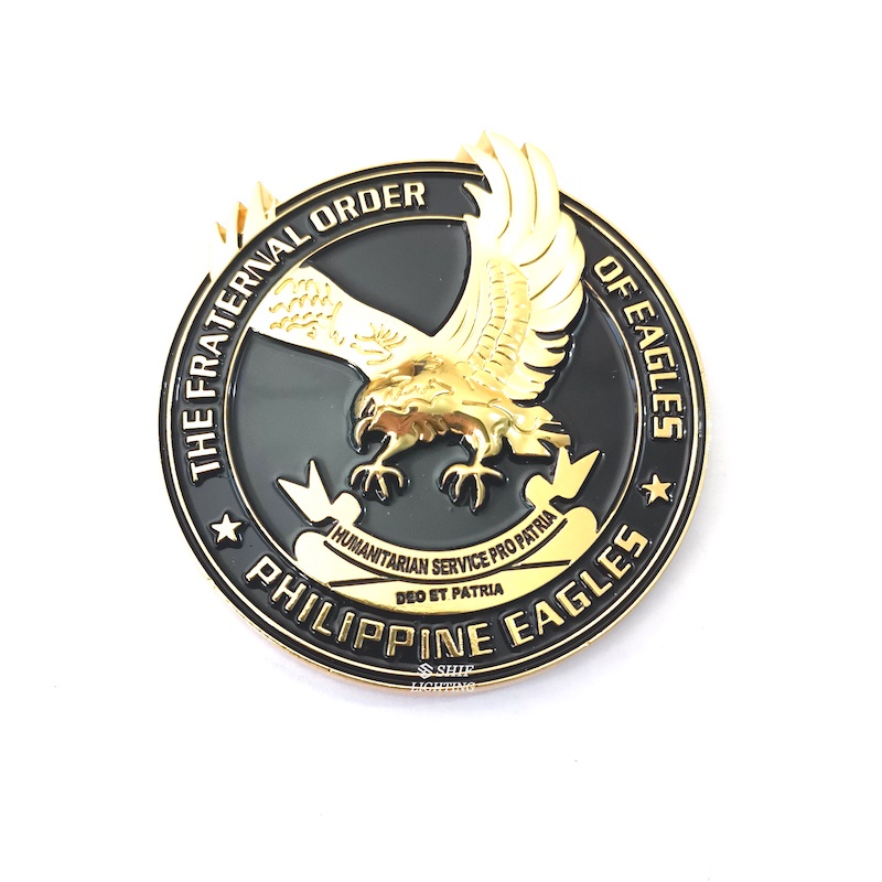 1 Pc Sticker Emblem Dekorasi Motor Bentuk Elang Philippine 3D Bahan Metal