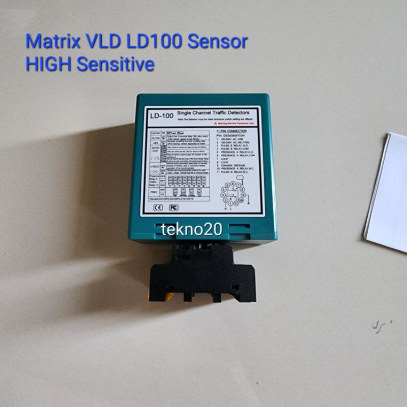 Matrix Loop Hijau LD100 Vehicle Loop Detector Single LD100 Sensor Parkir High Sensitive