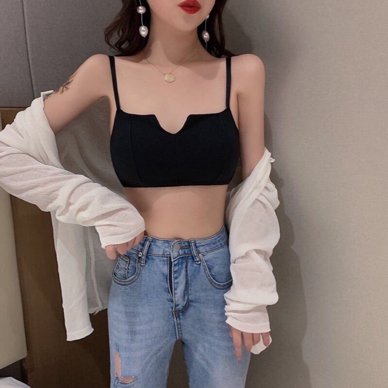 GROSIRTAS TG1630 Bralette Wanita import Motif Karet Belakang