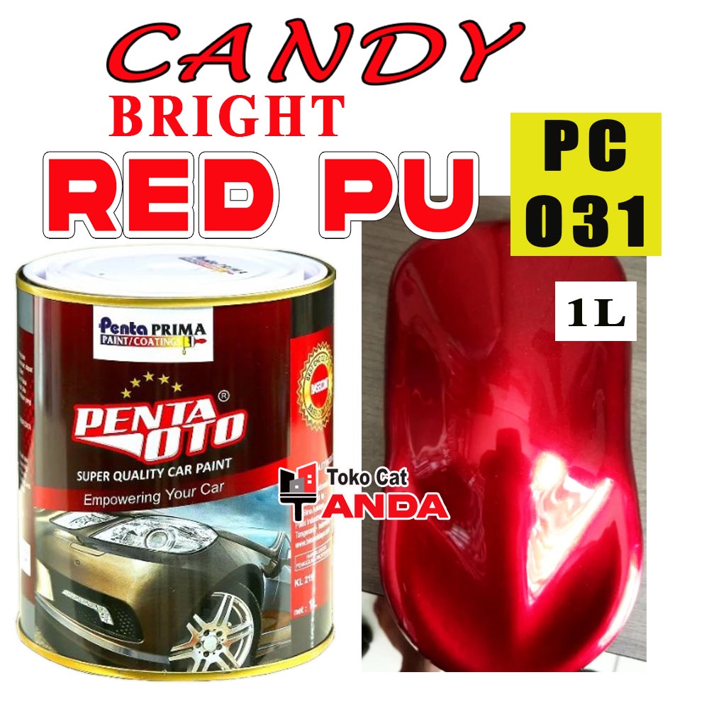 Candy Bright Red Penta Oto PC031 - Candy Red PU PC031 - Cat Candy Merah Bright Red Penta oto PC031