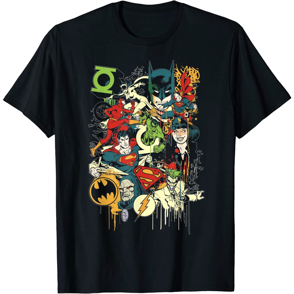 Baju Anak DC Comics Justice League Mashup T-Shirt Fashion Pakaian Atasan Kaos Laki Pria Wanita Model