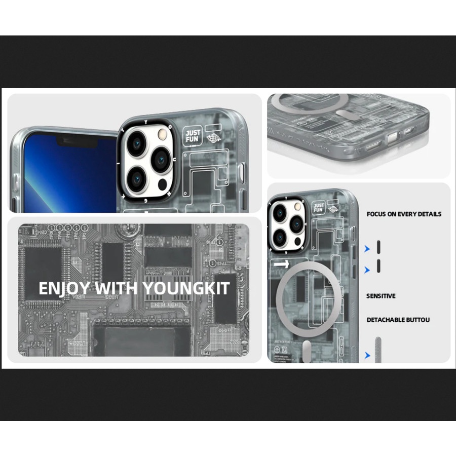 Youngkit Circuit Magsafe Case Iphone 14 Pro Max Iphone 14 / 14 Pro