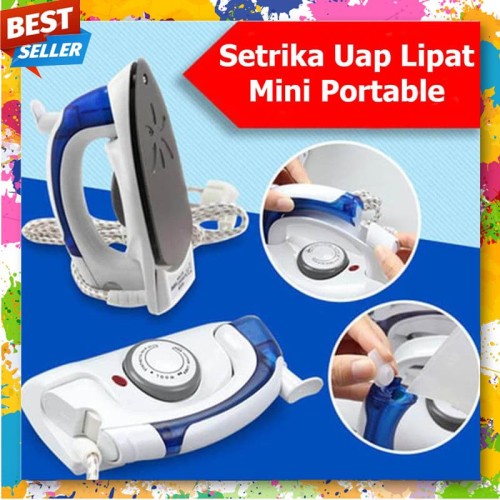 SETRIKA PORTABLE PORTABEL SETRIKA UAP LIPAT 2IN1 TRAVEL IRON STEAM MINI