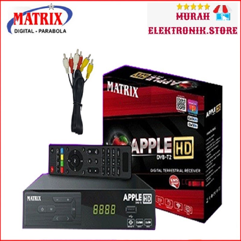 Set Top Box Tv Digital Matrix DVB T2 Apple HD EWS / set top box dvb t2 / set box tv digital / box tv digital / set top box tv tabung / stb dvb t2