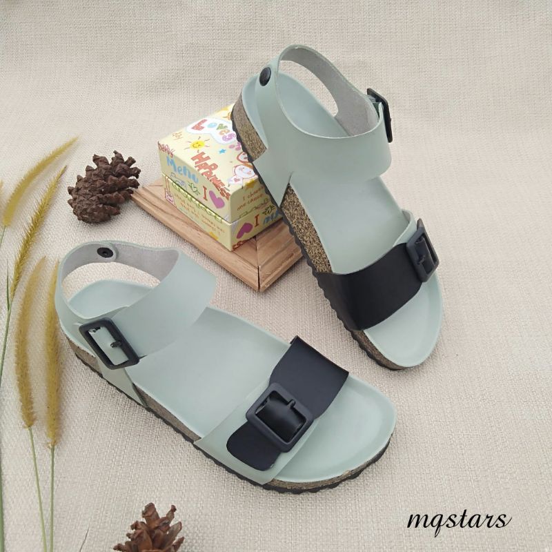 mqstars Sandal Puyuh Gesper Wanita Trendy Tali Belakang