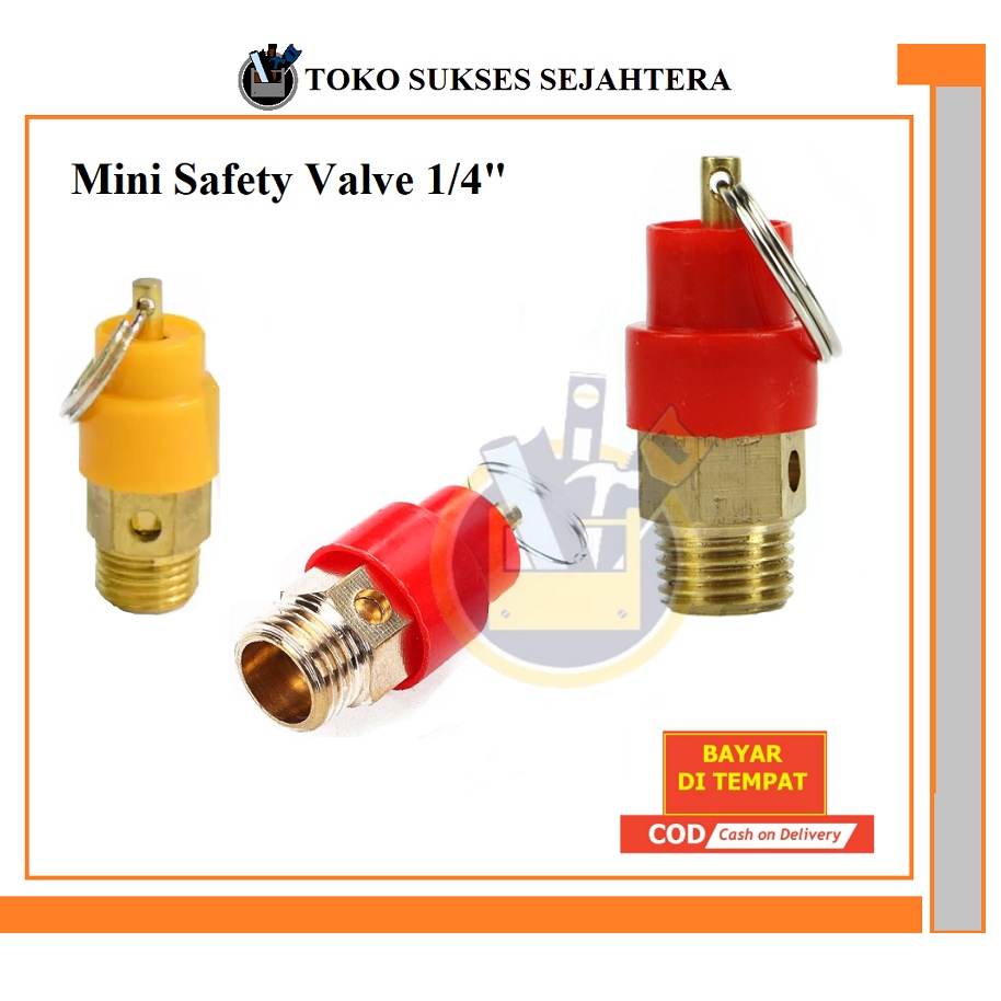 Mini Safety Valve 1/4&quot; Mini Safety Kompresor Compressor Atau Kran Pengaman Tekanan Kompressor Compresor