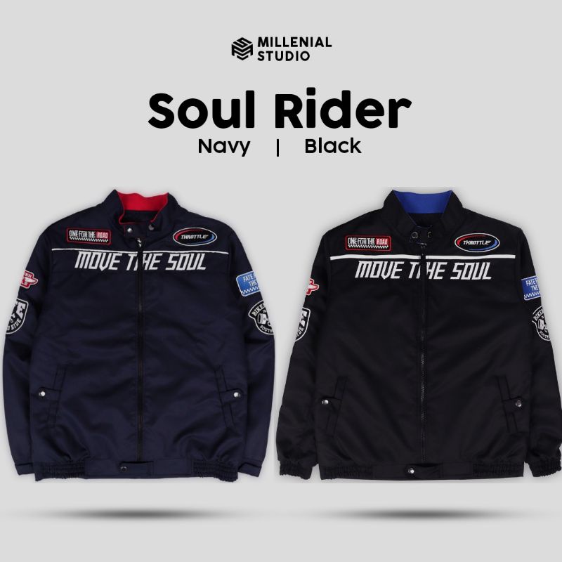 NASCAR JACKET RACING MOVE THE SOUL NAVY BORDIR ORIGINAL SOUTHERNTRACK | MILLENIAL STUDIO
