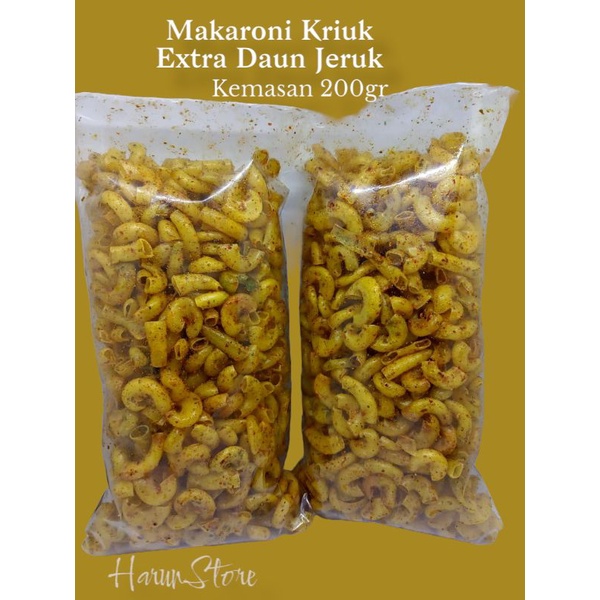 

Makaroni Kriuk Pedas Extra Daun Jeruk kemasan 200gr