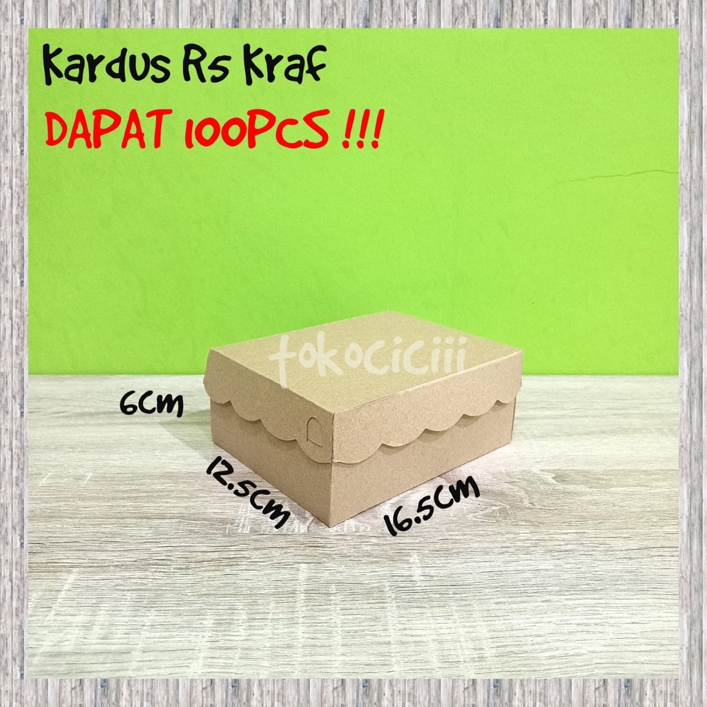 

Kardus coklat R5 kraf 16.5cm x 12.5cm x 6cm 310gsm kardus jajan kue coklat
