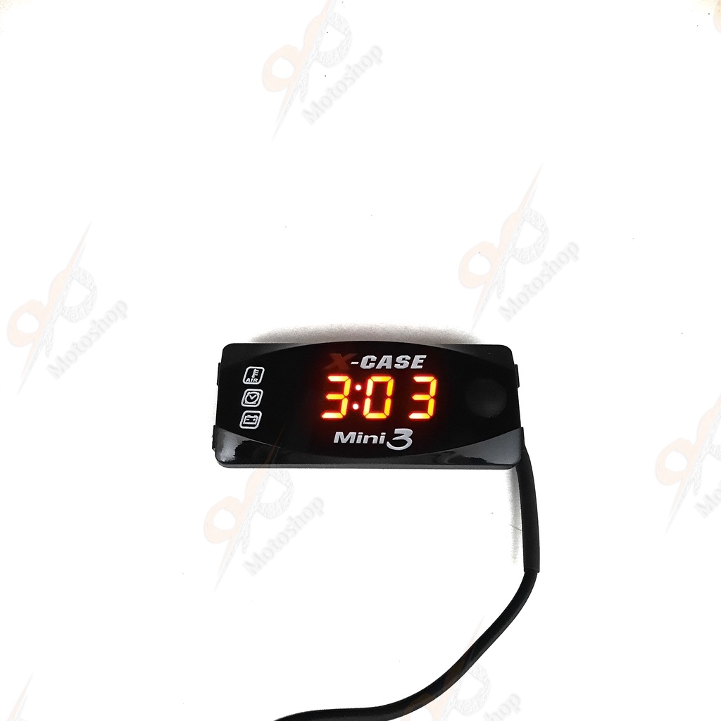 Voltmeter Aki Jam Digital Temperatur Suhu 3 In 1 Voltmeter 3 Fungsi Motor Mobil Waterproof Indikator Digital Voltase Aki Jam Suhu