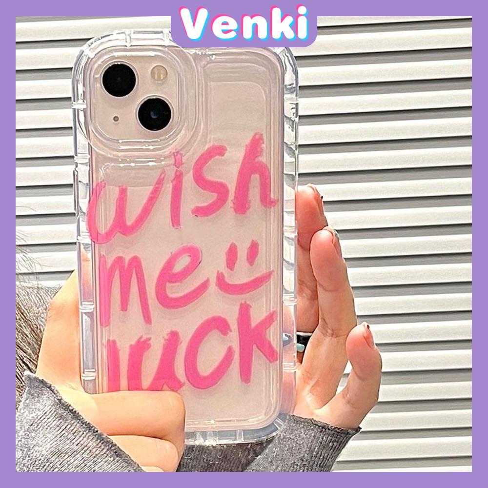 Case For iPhone 14 Pro Max TPU Soft Jelly Airbag Case Pink Words Clear Case Camera Protection Shockproof For iPhone 14 13 12 11 Plus Pro Max 7 Plus X XR