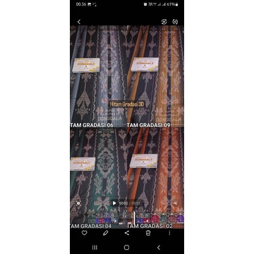 SARUNG PUTRA DONGGALA HITAM GRADASI 3D